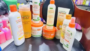 Cantu Moisturizing Cream Shampoo, Conditioner, Leave-in Curling Cream