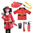 Kids Fire Fighter Costume with Tools (Ages 3-7) - 1