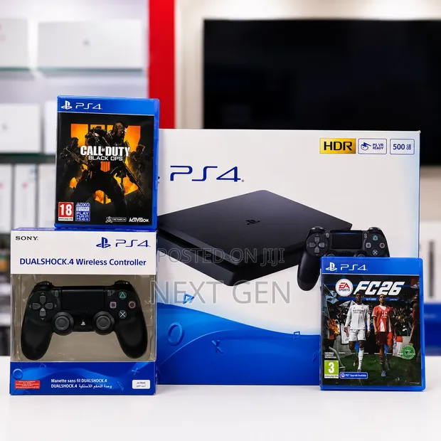 PS4 Slim 500GB + 2 Controllers - 1