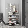 5-Layer White Multi-Functional Shoe Rack - 1