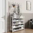5-Layer White Multi-Functional Shoe Rack - 2