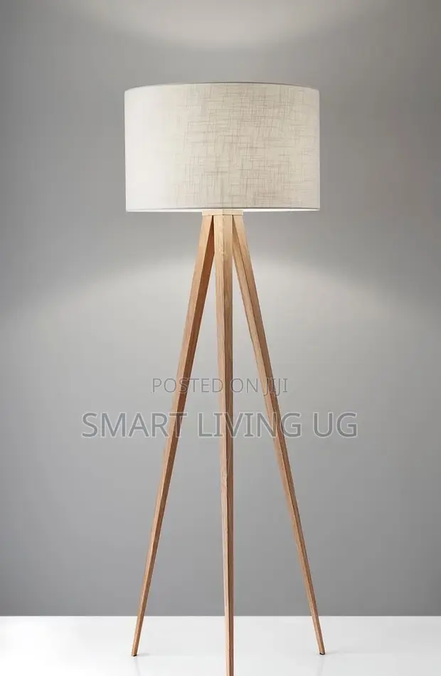 Tripod Floor Lamps - Wood, Dimmable - 1