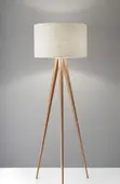 Tripod Floor Lamps - Wood, Dimmable - 1