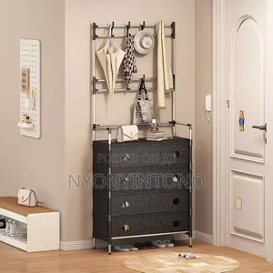 5-Layer Dust Proof Shoe Rack - Black