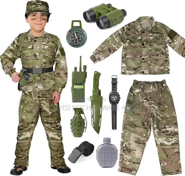Kids Army Soldier Costume - 13 Piece Set - 1