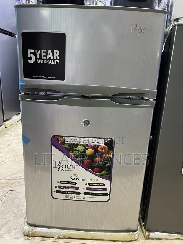 Roch 110 Double Door Fridge with 5-Year Warranty - 1