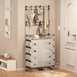 5-Layer Dust Proof Hat and Shoe Rack - Brown - 1