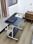 Portable Adjustable Laptop Table with Wheels - 2