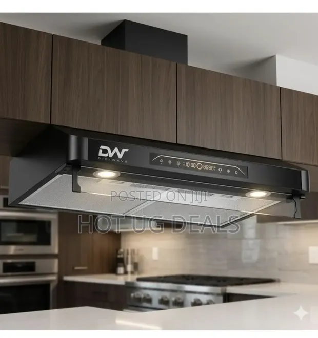 Digiwave 60cm Digital LED Screen Range Hood - Black - 1