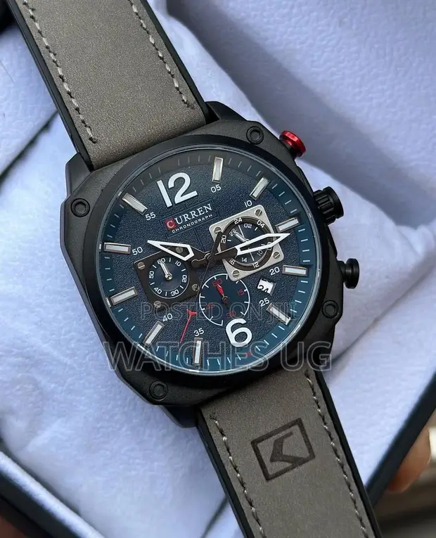 Curren Original Watch with Leather and Rubber Straps - 1