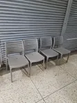 Gray Ladder Back Plastic Chairs (Set of 4) - 1
