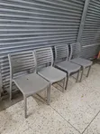 Gray Ladder Back Plastic Chairs (Set of 4) - 2