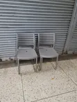 Gray Ladder Back Plastic Chairs (Set of 4) - 4