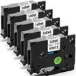 Label Printer Tape 12mm Cassette (5-Pack) - 3