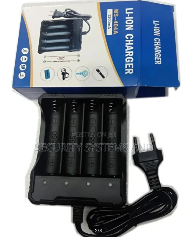 Green Lion MS-404A Li-Ion Battery Charger for 3.7V 18650 Batteries - 1