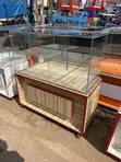 Legit Mahogany 3x3ft Showcase Display Table with Rollers - 2