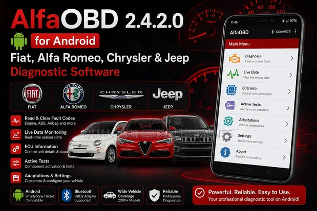 AlfaOBD 2.4.2 Diagnostic Software for Fiat, Chrysler, Jeep - 1