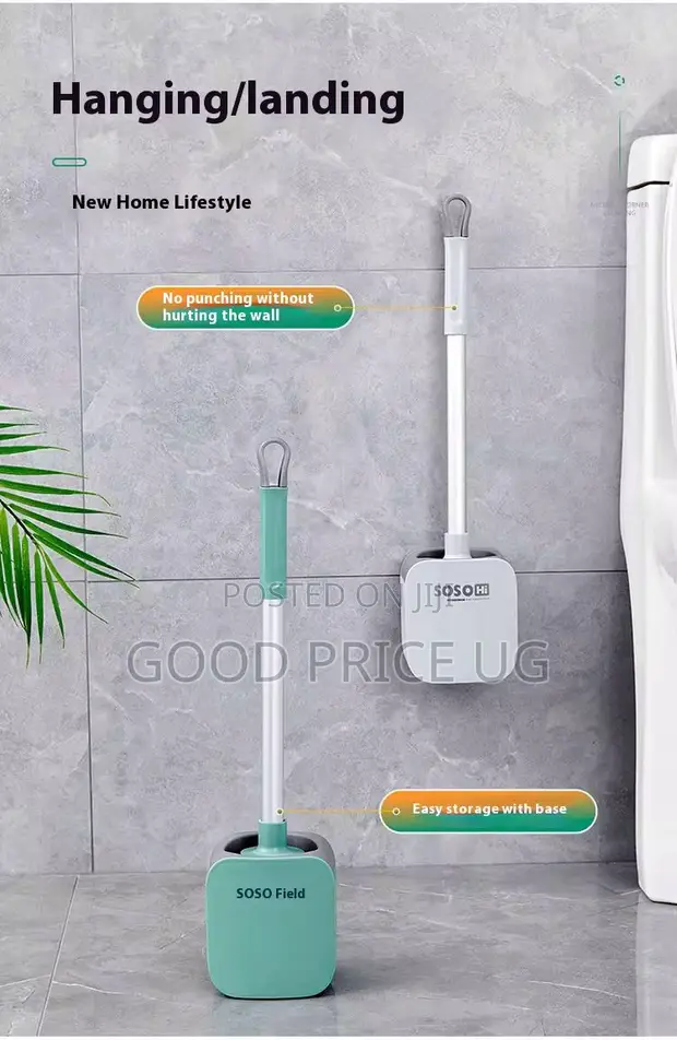 Wall-Mounted Silicone Toilet Brush Set - 1