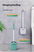 Wall-Mounted Silicone Toilet Brush Set - 1
