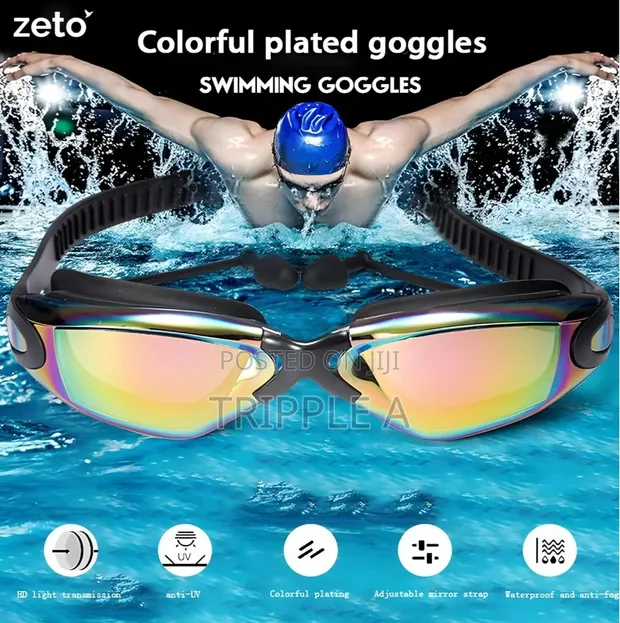 Anti-Fog Silicone Swimming Goggles - 1