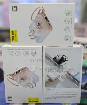 Mini Portable Fast-Charging Power Bank with Built-in Cables