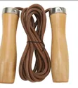 Premium Leather Brown Jump Rope - 1