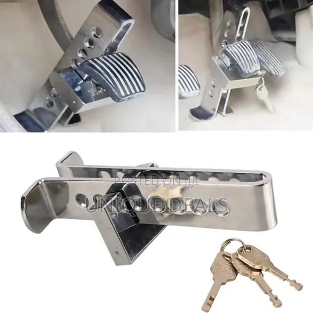 Stainless Steel Car Brake and Clutch Pedal Lock - 1