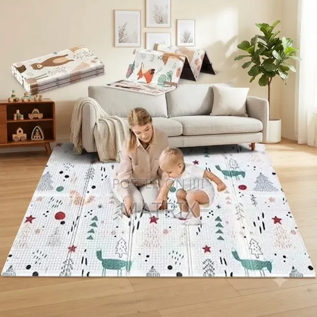 Foldable Baby Play Mat - 6x6ft - 1