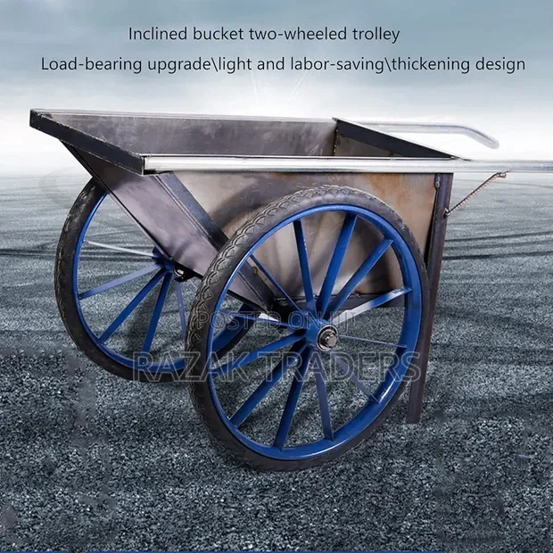 Two-Wheeled Construction Site Trolley for Cement and Mortar - 1