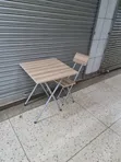 Ergonomic Brown Study Foldable Reading Table and Chair - 1