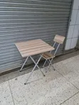 Ergonomic Brown Study Foldable Reading Table and Chair - 2