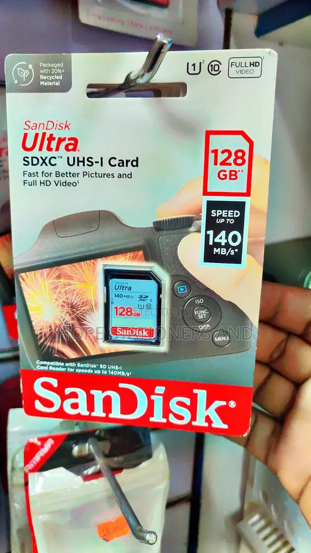 Sandisk 128GB SD Card - 140MB/s - 1
