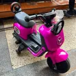 Baby King Kids Motorcycle with Side Wheels (Pink/Black) - 1