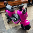 Baby King Kids Motorcycle with Side Wheels (Pink/Black) - 2