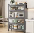 5-Tier Kitchen Cupboard Wardrobe Storage Cabinet - 2