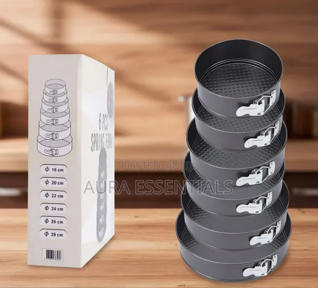 6-Piece Non-Stick Springform Cake Pan Set - 1