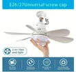 Modern White LED Ceiling Fan - 2