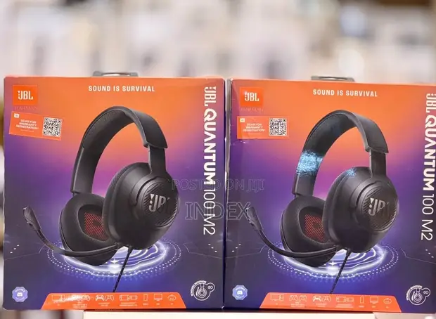 JBL Quantum 100 M2 Wired Over-Ear Gaming Headset with Detachable Mic - 1
