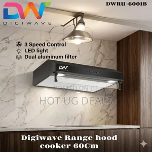 Digiwave 60cm Black Chimney Hood Extractor