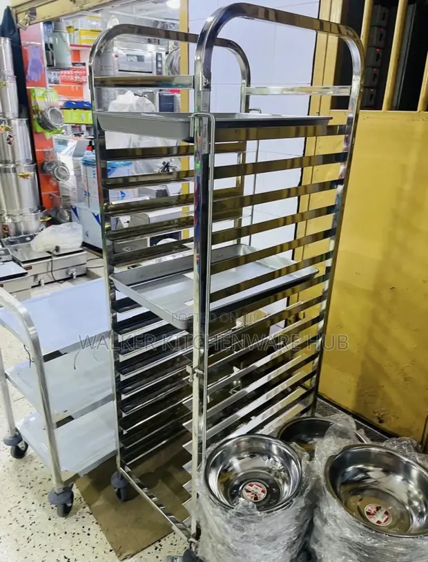 Stainless Steel Movable Bread Trolleys - 1