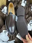 Men's Clarks Formal Leather Office Shoes - Dark Brown - 1