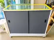 Glass Display Showcase with Sliding Mirrors - 1