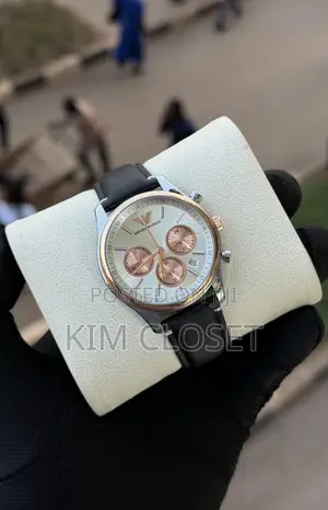 Fossil Chronograph Watch with Leather Strap