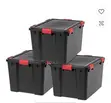 Heavy Duty Black Plastic Storage/Equipment Boxes - 5