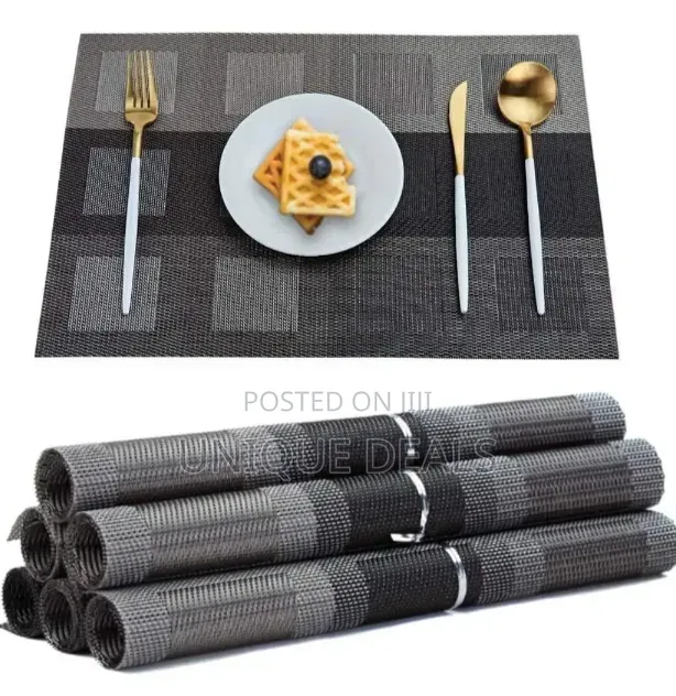 6pcs Woven PVC Placemats - 1