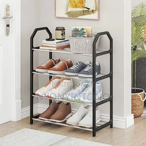 4 Layers Metallic Shoe Rack