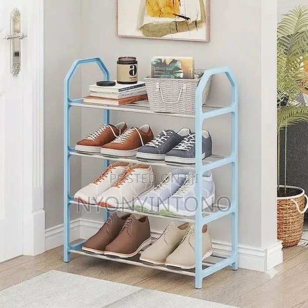 4-Tier Metallic Shoe Rack - 1