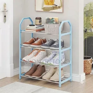 4-Tier Metallic Shoe Rack