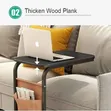 C-Shaped Side Table with Storage Pocket - 3