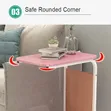 C-Shaped Side Table with Storage Pocket - 5